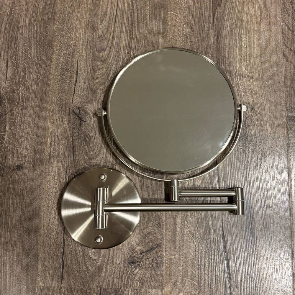 Wall-Mounted Extendable Adjustable Make-up Mirror & Magnifying Mirror
